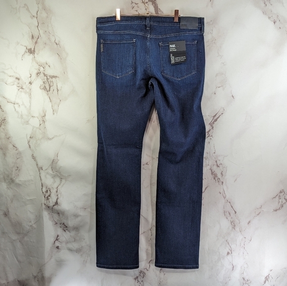 Paige Jeans Mens 34 Federal Slim Straight Stretch Denim Dark Wash Graham - Picture 6 of 16